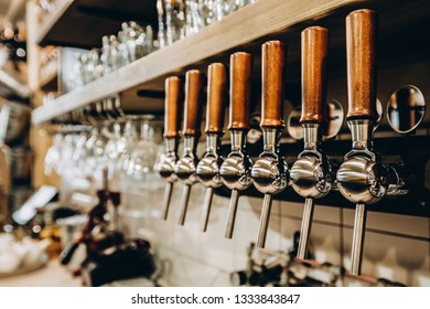 Shiny Beer Tap, Shiny Beer Tap With Wooden Handle