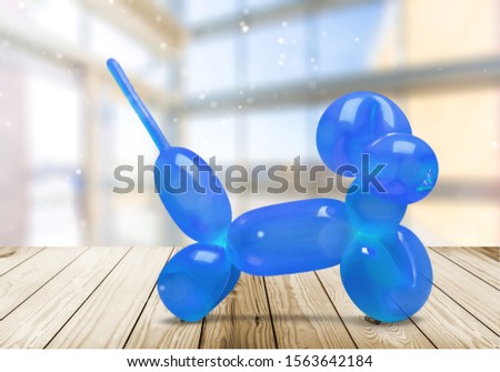 shiny blue dog balloon animal sculpture from the Broad in Los Angeles, CA