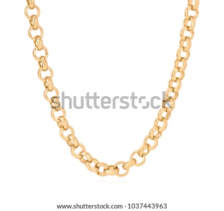 Shiny gold chain for him/her