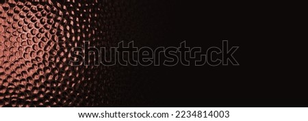 Shiny hammered copper textured surface. Orange and black color banner with space for your text Stock photo © 