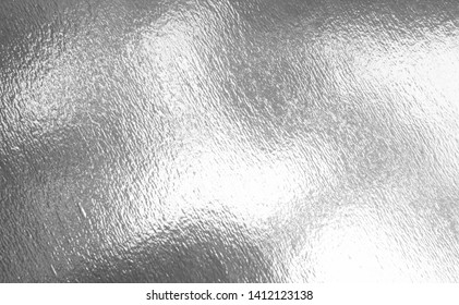 Shiny Leaf Silver Foil Paper Background Texture