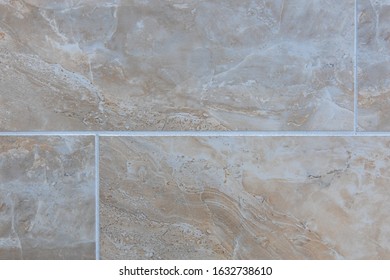 Shiny Marble Tile Pattern With Sandy Grout Lines