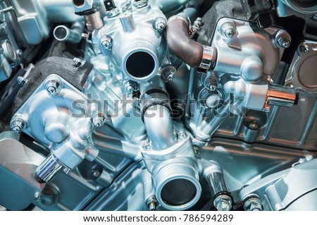 Similar – Truck Engine Motor Components In Car Service Inspection