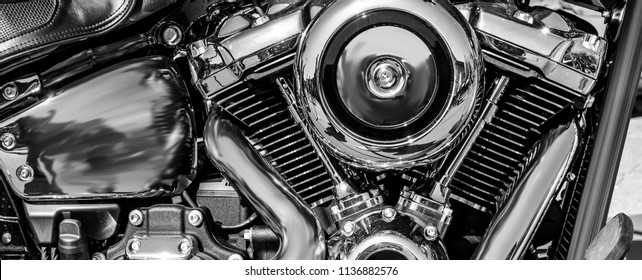 A Shiny Motorcycle Engine