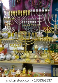 Shiny And Ornate Objects In A Jerusalem Market.