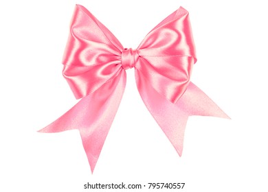 Shiny Pink Silk Ribbon Bow Tails Stock Photo 795740557 | Shutterstock