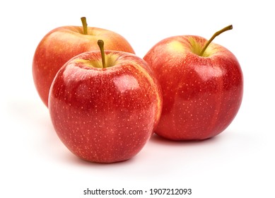 Shiny red apples, isolated on white background. - Shutterstock ID 1907212093