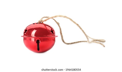 Shiny Red Sleigh Bell Isolated On White