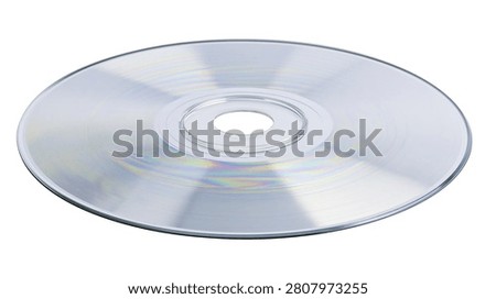 Shiny reflective compact disc with rainbow spectrum light diffraction