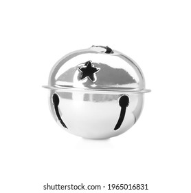 Shiny Silver Sleigh Bell Isolated On White