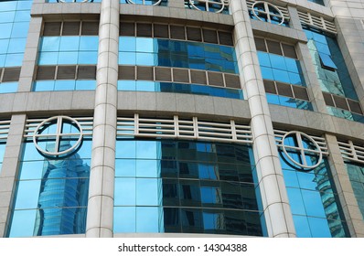 Shiny windows of skyscraper as a background