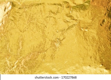 Shiny yellow gold foil abstract texture background - Shutterstock ID 170227868
