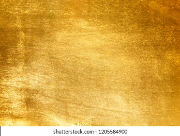 Shiny yellow leaf gold foil texture background - Shutterstock ID 1205584900