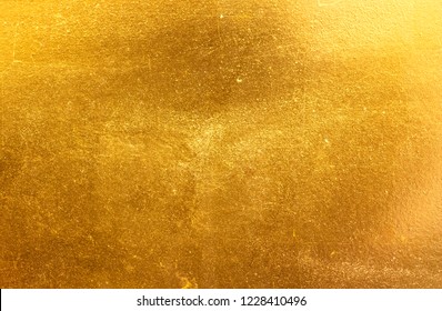 Shiny yellow leaf gold foil texture background - Shutterstock ID 1228410496