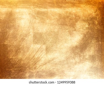 Shiny yellow leaf gold foil texture background - Shutterstock ID 1249959388
