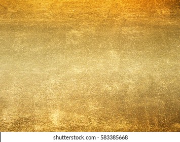 Shiny yellow leaf gold foil texture background - Shutterstock ID 583385668