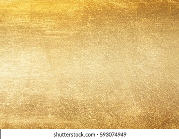 Shiny yellow leaf gold foil texture background - Shutterstock ID 593074949