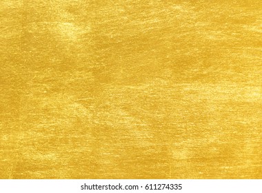 Shiny Yellow Leaf Gold Foil Texture Background