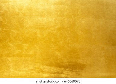 Shiny yellow leaf gold foil texture background - Shutterstock ID 646869073