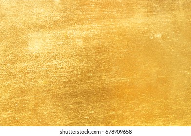 Shiny yellow leaf gold foil texture background - Shutterstock ID 678909658