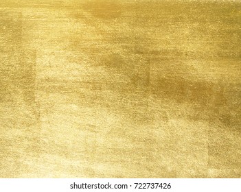 Shiny yellow leaf gold foil texture background - Shutterstock ID 722737426