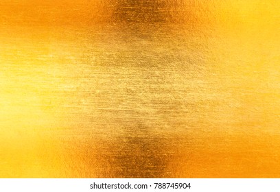 Shiny yellow leaf gold foil texture background - Shutterstock ID 788745904