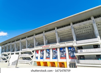 Shin-Yokohama, Kohoku-ku, Yokohama, Kanagawa / Japan-2020-3-11: Yokohama International Stadium And Clear Blue Sky