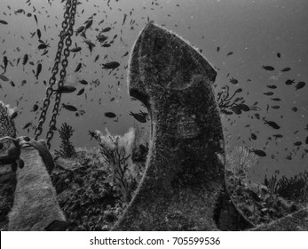 Ship Anchor Underwater.