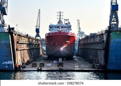 A Ship In A Floating Dry Dock
