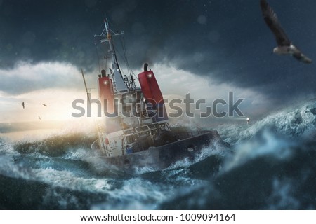 Ship goes by storm