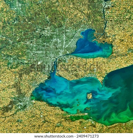 A Ship Graveyard in Lake Erie. The shallowest of the Great Lakes has one of the greatest concentrations of shipwrecks in the world. Elements of this image furnished by NASA.