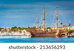 Ship in the harbor at St. Augustine, Florida.