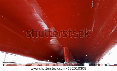 ship hull refitting at drydock