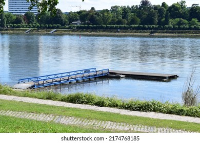 Ship Jetty With Skyline View