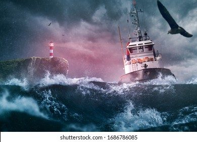 Sturmwellen im Schiffsleben