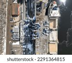 Ship loading up at a grain elevator on Lake Superior