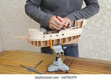 Ship Model Building In Progress