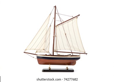 Ship Model Isolated On White Background