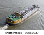 Ship moving to harbor