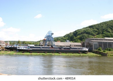 Ship on dry dock
