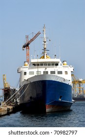 Ship In The Port Of Dakar