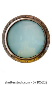 Ship Porthole Isolated Over White