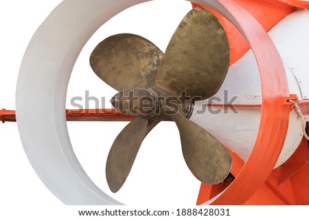 the ship propeller of deep-sea manned vehicle for oceanographic research and rescue operations
