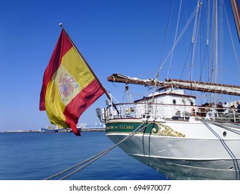 Ship School Juan Sebastian De Elcano In Cadiz Capital, Andalusia. Spain