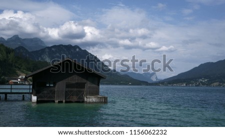 Similar – Image, Stock Photo Cottage at the lake