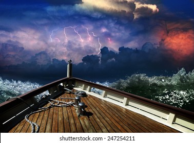 Ship In A Stormy Sea