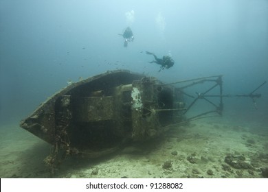 Ship Wreck Diving With Two Divers In Madagascar