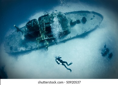 Ship Wreck Underwater