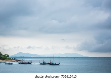 Shipfishing Boat Sea Rain Falling Stock Photo 733613413 | Shutterstock