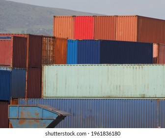 Shipping Containers Used For Intermodal Freight Transport